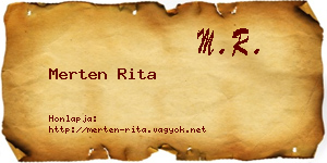 Merten Rita névjegykártya